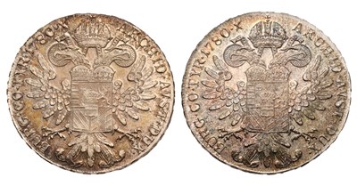 Lot 169 - A Pair of Maria Theresa Thalers, 1780...