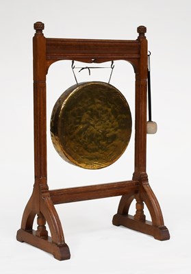 Lot 1307 - A Late 19th Century Dinner Gong, with carved...