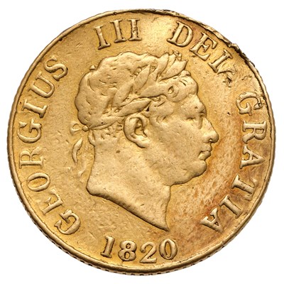 Lot 205 - George III, Half Sovereign 1820, (Hill 402,...