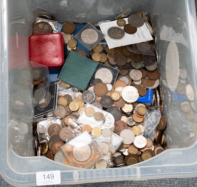 Lot 149 - Assorted British and World Coins, bulk mixed...