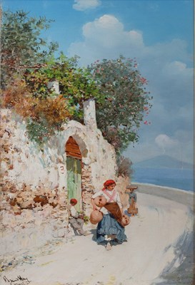 Lot 388 - Bernardo Hay (1864-1931) "Capri" Signed and...