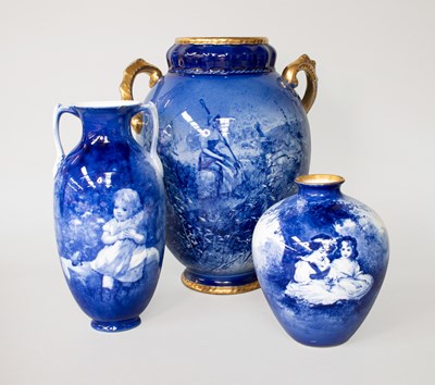 Lot 298 - A Royal Doulton Porcelain Vase, "Blue Children"...