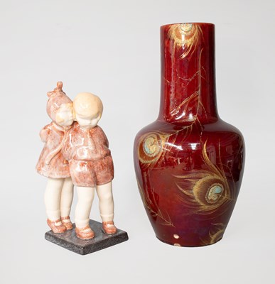 Lot 304 - Marcel Guillard Figure of Two Children,...