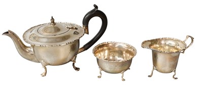 Lot 2 - A Three-Piece George V Silver Tea-Service, by...