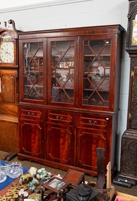 Lot 1262 - A Reproduction Bookcase Cabinet, with glazed...
