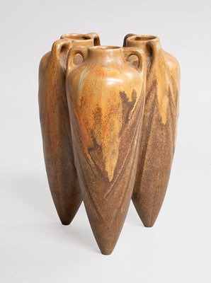 Lot 272 - A 1920's Studio Pottery Triple Vase Group, as...
