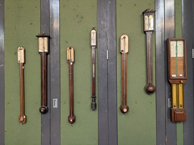 Lot 1271 - A Mahogany Stick Barometer, signed J Croce,...