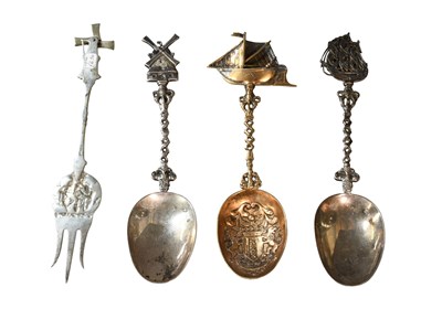 Lot 108 - A Pair of Dutch Silver Spoons, Maker's Mark...