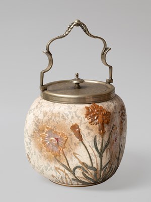 Lot 270 - A Doulton Burslem Pottery Biscuit Jar, moulded...