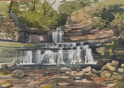 Lot 1083 - Janet Rawlins (b.1931) Cotter Force Waterfall,...