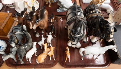 Lot 374 - Beswick Horses and Foals, in brown, light grey...