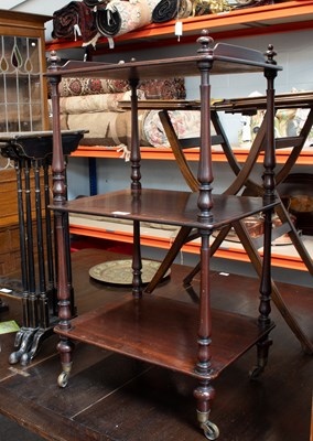 Lot 1318 - A Victorian Mahogany Two-Tiered Whatnot,...