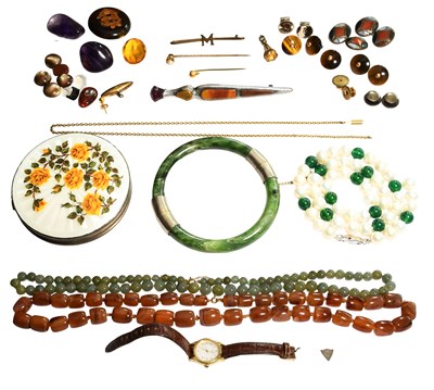 Lot 158 - A Small Quantity of Jewellery, including a...