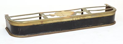 Lot 1323 - A Victorian Brass Fire Kerb, 120cm by 30cm