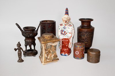 Lot 289 - Asian Art, including a Chinese bamboo bitong,...