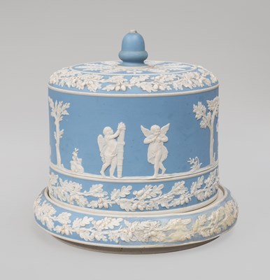 Lot 346 - A 19th Century Blue Jasperware Wedgwood Cheese...