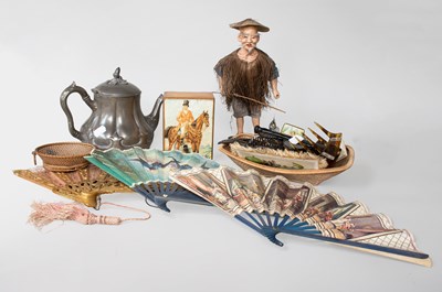 Lot 296 - A Tray of Collectables, including a Victorian...