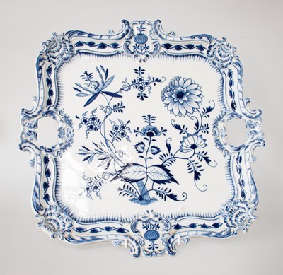 Lot 292 - A Meissen Porcelain Cabaret Tray, late 19th...