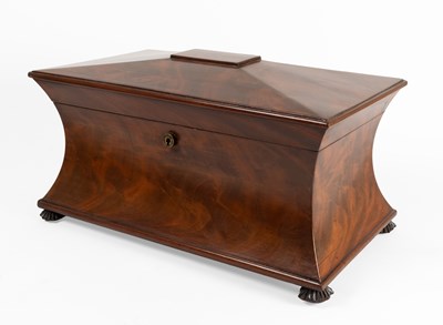 Lot 137 - An Early Victorian Mahogany Tea Caddy, mid...