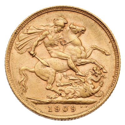 Lot 231 - Edward VII, Sovereign 1909; good very fine