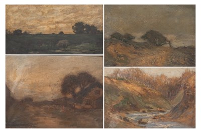 Lot 1054 - Edward Chappel (1859-1946) Pastoral scene with...
