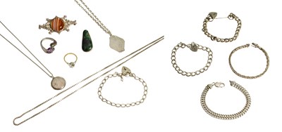 Lot 183 - A Quantity of Silver/White Metal Jewellery,...