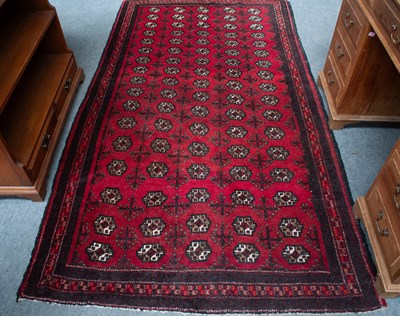 Lot 1147 - Afghan Turkmen Rug, the raspberry field with...