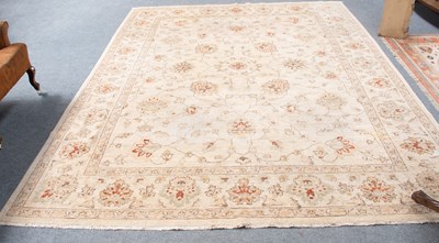 Lot 1140 - Afghan Ziegler Carpet, the ivory field of...