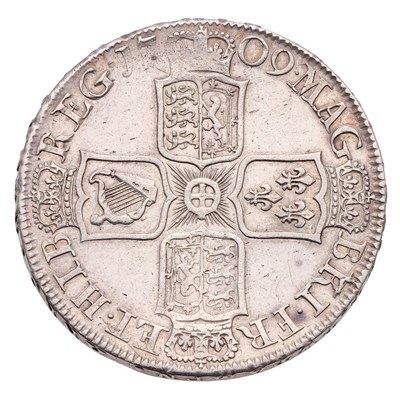 Lot 104 - Anne, Halfcrown 1709, OCTAVO, plain angles,...