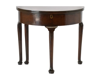 Lot 527 - A George III Mahogany Foldover Tea Table, late...