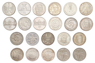 Lot 152 - Germany, Assorted Commemorative Five Mark...