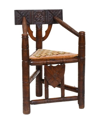 Lot 442 - A Victorian Oak Turner's Chair, in 16th...