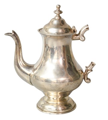 Lot 37 - A Portuguese Silver Coffee-Pot, Maker's Mark...