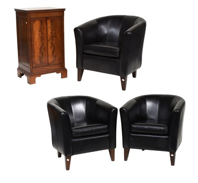 Lot 1193 - Three Modern Tub Armchairs, together with...