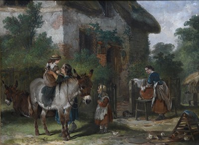 Lot 1337 - Follower of William Shayer (1787-1879) Figures...