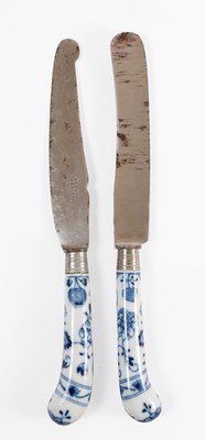 Lot 113 - Eleven Meissen Porcelain Table Knives, late...