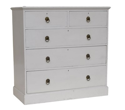 Lot 1211 - A Painted Four-Height Chest of Drawers, 107cm...