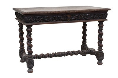 Lot 1241 - A Victorian Jacobean Revival Carved Oak Single...