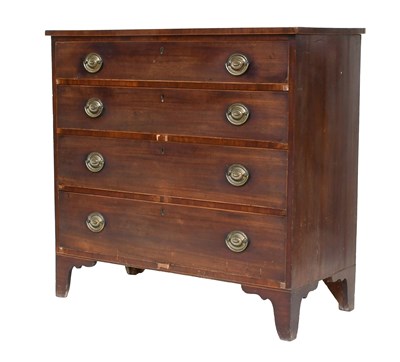 Lot 1280 - A George IV Mahogany Chest of Four Drawers,...