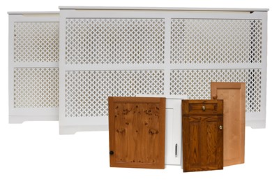 Lot 1170 - Two Modern White Painted Radiator...