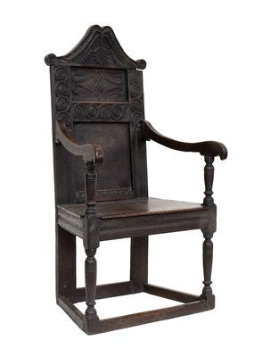 Lot 450 - A 17th Century Joined Oak Wainscot-Type...