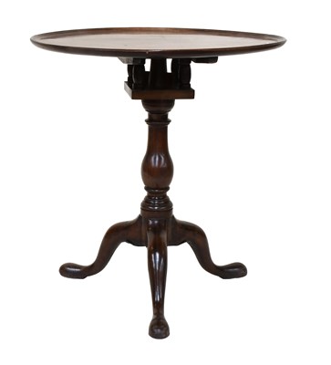 Lot 493 - A George III Mahogany Dish-Top Tripod Table,...