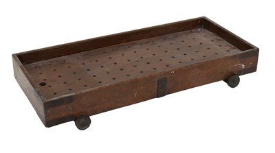 Lot 443 - A George III Oak and Metal-Bound Rectangular...