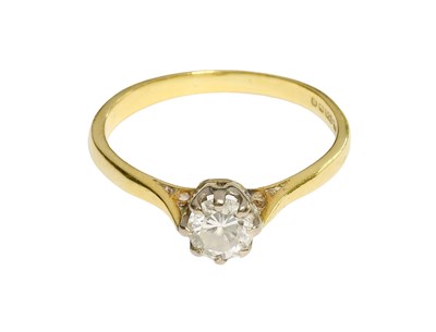 Lot 227 - An 18 Carat Gold Diamond Solitaire Ring, the...