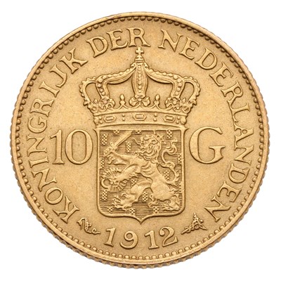 Lot 319 - Netherlands, Ten Gulden 1912, obv. Queen...