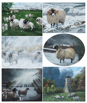 Lot 1073 - W. A. G. Ward FBSP (Contemporary) Flock of...