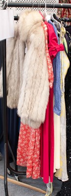 Lot 1047 - Modern Costume comprising a silver fox fur...