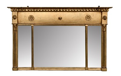 Lot 520 - A Regency-Style Gilt and Gesso Overmantel...