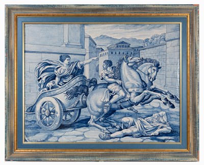 Lot 128 - A Spanish Maiolica Plaque, 19th century,...