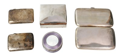 Lot 52 - A Collection of Assorted Silver Boxes and...
